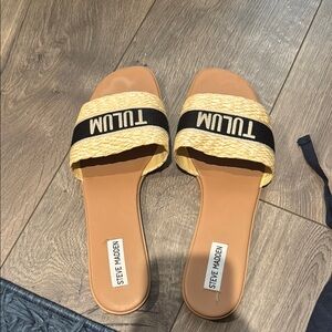 Steve Madden Women's Tan Slides